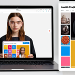 **

Prompt: Young art history graduate confidently presenting their online portfolio on a laptop, showcasing diverse projects, vibrant colors, professional setting, modern website design, reflecting skills in art, writing, and digital content creation, subtle Dutch aesthetic.

**
