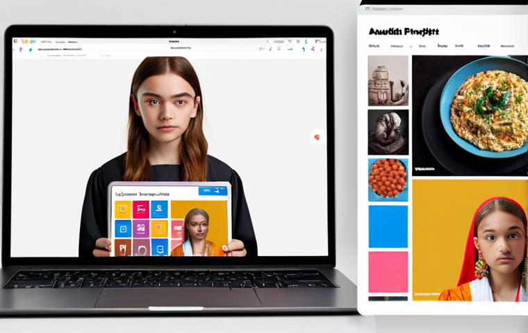 **
Prompt: Young art history graduate confidently presenting their online portfolio on a laptop, showcasing diverse projects, vibrant colors, professional setting, modern website design, reflecting skills in art, writing, and digital content creation, subtle Dutch aesthetic.
**